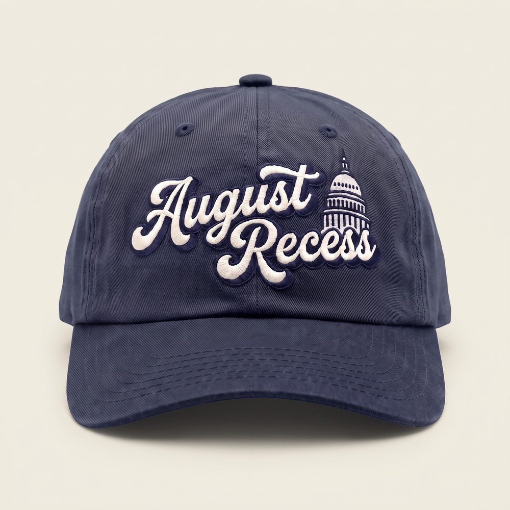 August Recess cap, Washed navy, front