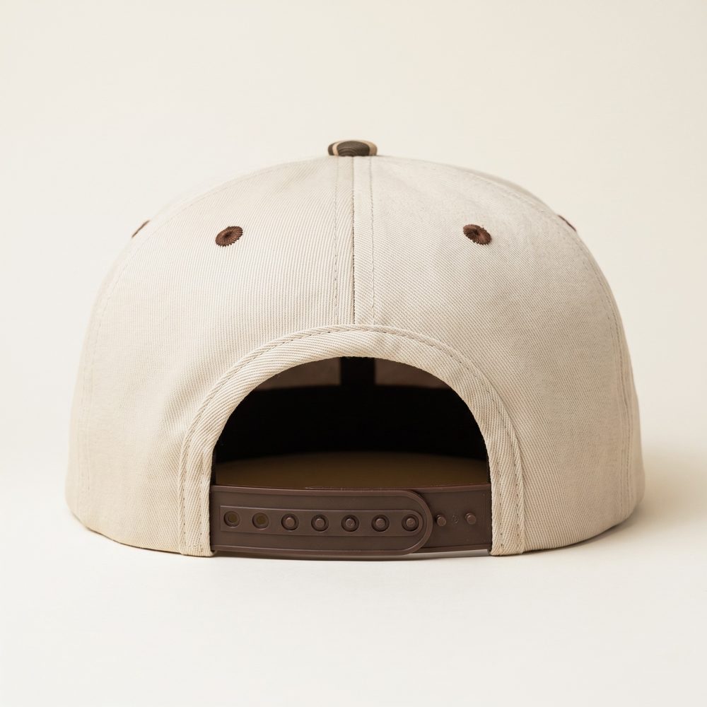 Lame Duck cap, Stone crown, duck camo brim, back